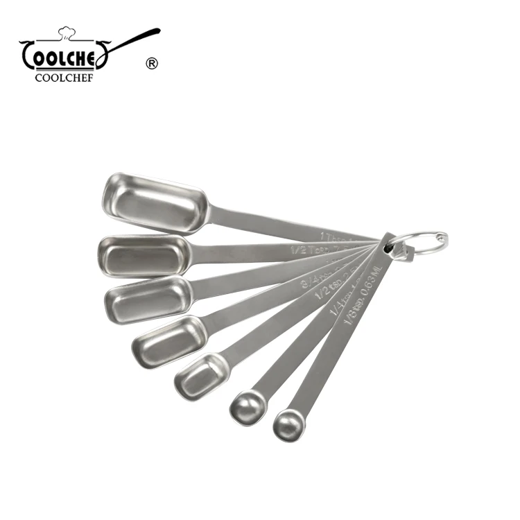 Kitchen Accessories Rectangle Measuring Spoons Stainless Steel Measuring Spoons