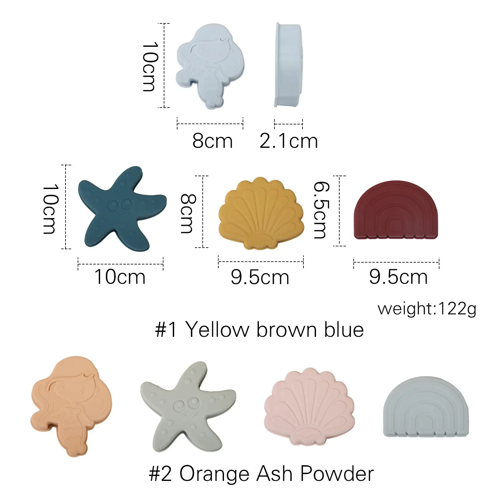 New Style Silicone Marine Four-piece Set Children Toys Silicone Toys For Kids Funny Sand Game