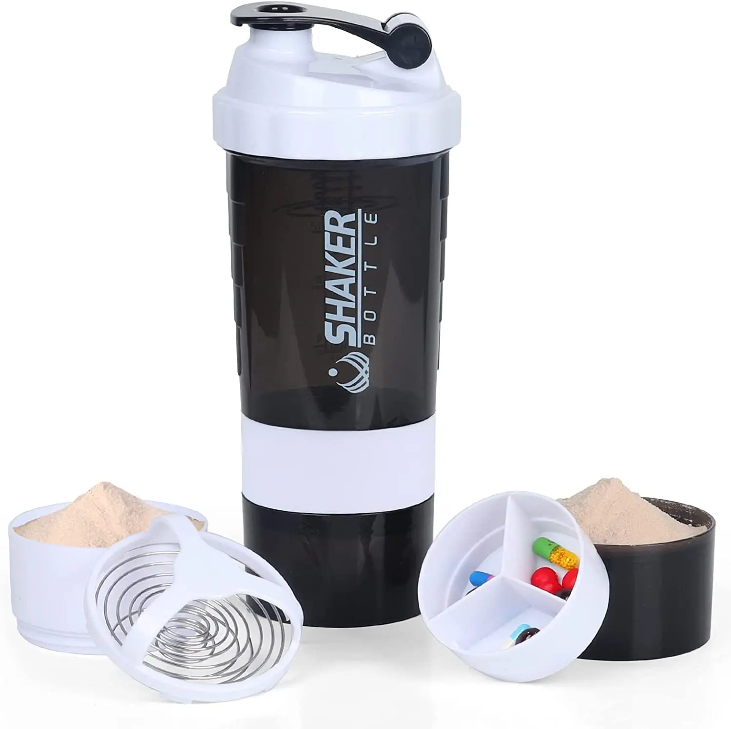 Amz Top Seller 2024 BPA Free Wholesale Products PP Plastic Blender Shaker Bottle With Custom Logo Shake Bottle