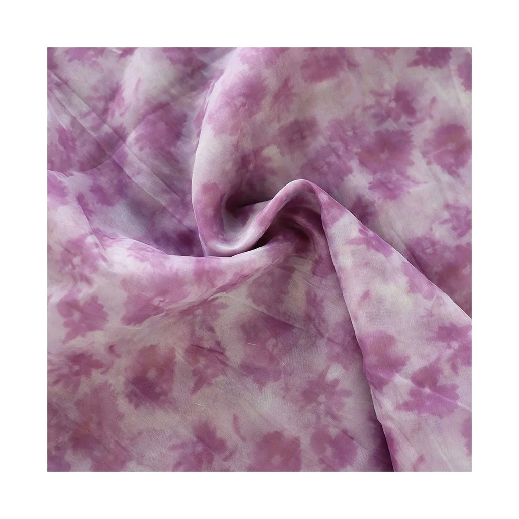 Tulle Fabric Polyester Chiffon Dress Floral Custom Printing Organza Printed Fabrics