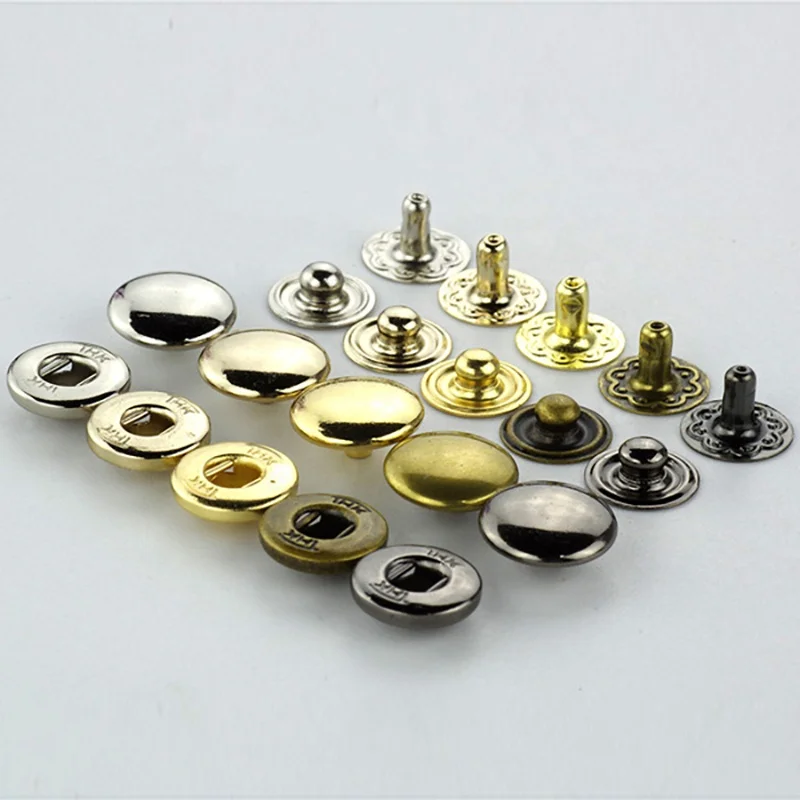 Factory Custom Size Gunmetal Zinc Alloy Metal Spring Snap Button