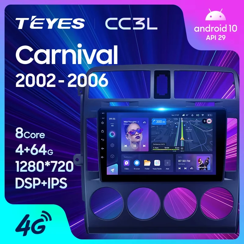 TEYES CC3L WIFI For Kia Carnival UP GQ 2002 - 2006 Car Radio Multimedia Video Player Navigation stereo GPS Android No 2din 2 din