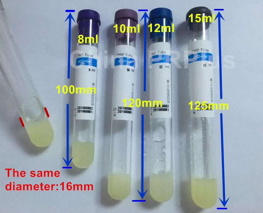 2023 PRP laboratory PRP centrifuge 10ml tube with ACD and Gel centrifuge prp tube