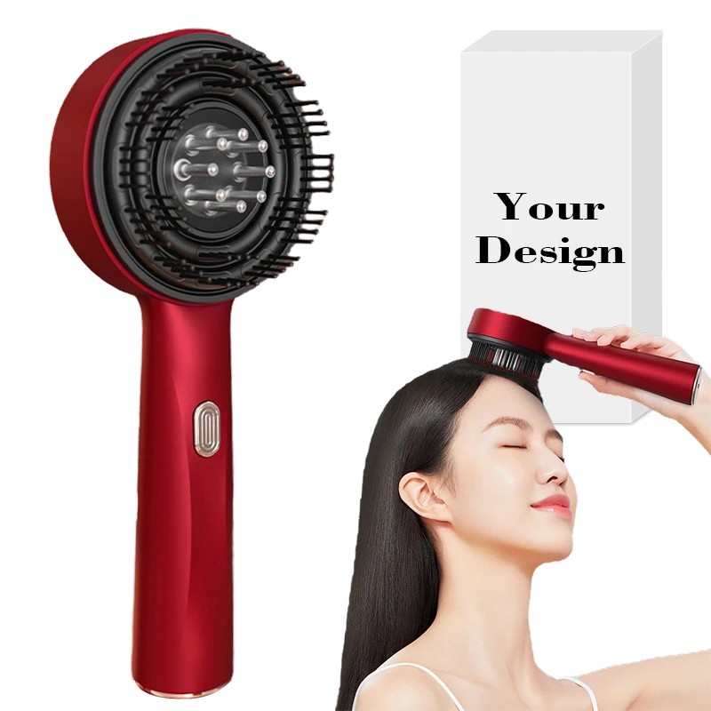IPX 7 Waterproof Rechargeable Wireless  Scalp Massager Portable Electric Scalp Massage Brush With Oil Applicator