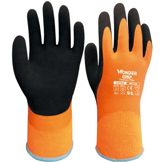 Водонепроницаемые зимние перчатки из латекса с защитой от холода Wonder Grip WG-338 Thermo Plus