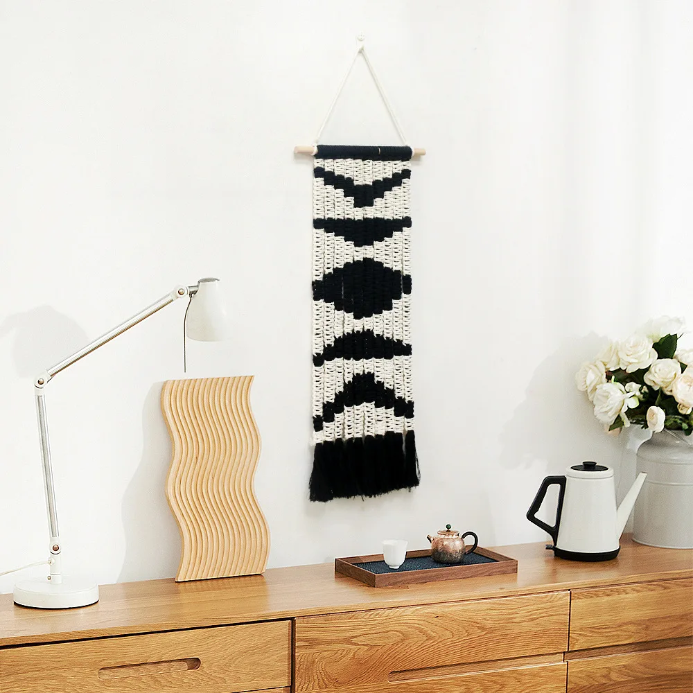 wholesale price  Home Decor High Quality Bohemian Cotton Wall Hanging Tapestry Boho Home Decor Art Macrame Wall hanging