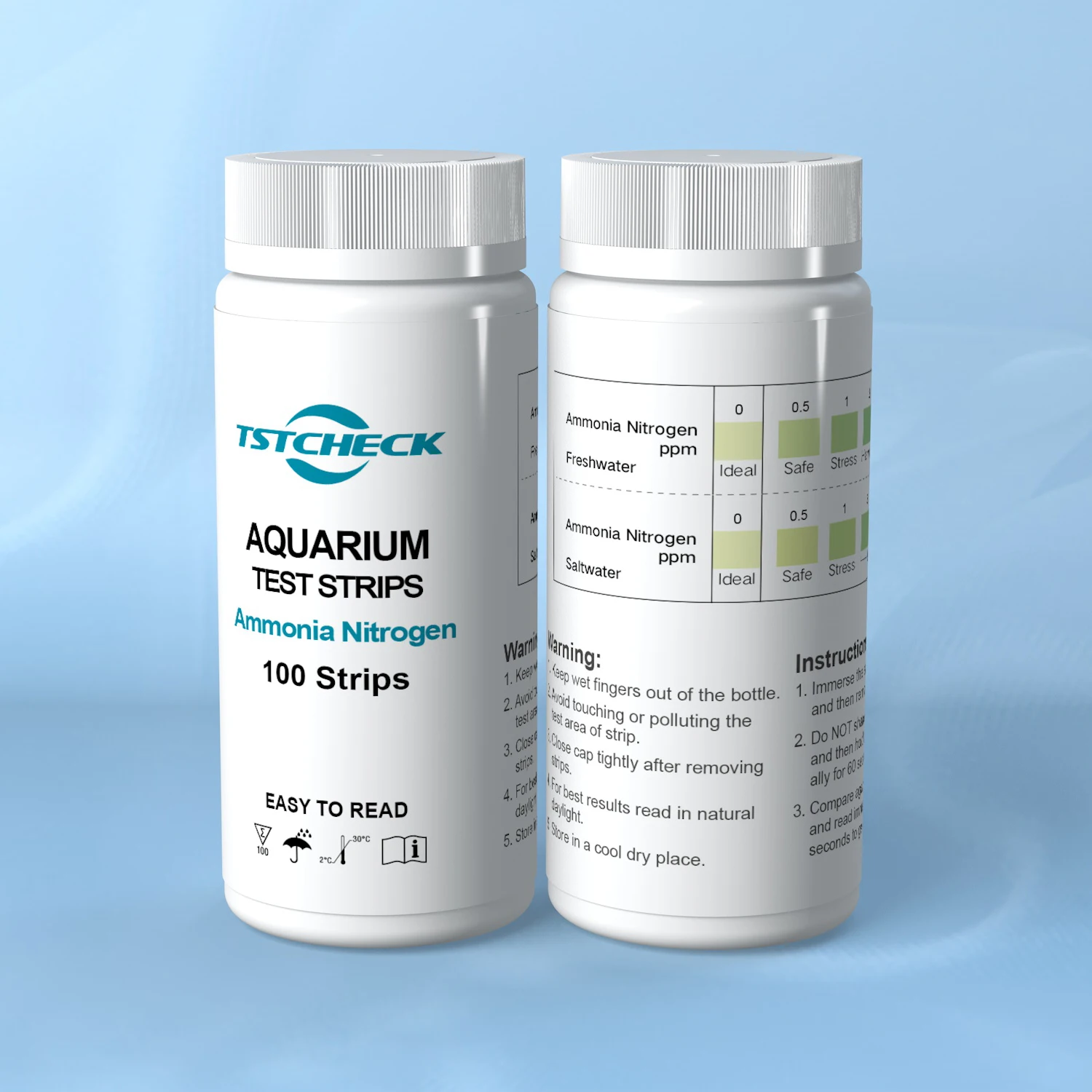 ammonia nitrogen test strip aquarium for tank fresh water and sea water 30seconds!