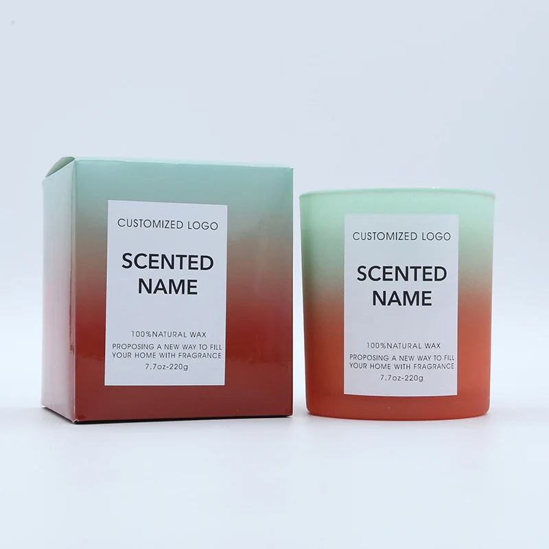 Smokeless soybean wax Fragrance Custom Luxury Candle personalized private label Glass Scented Candles