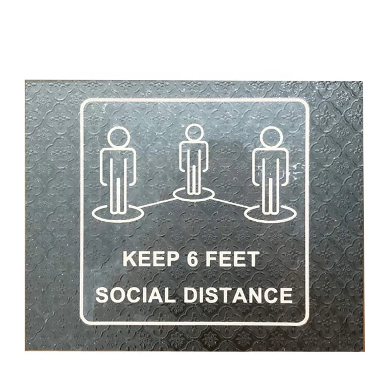  Social Distancing clear PVC decals - Safety Floor Sign Marker / adhesive window