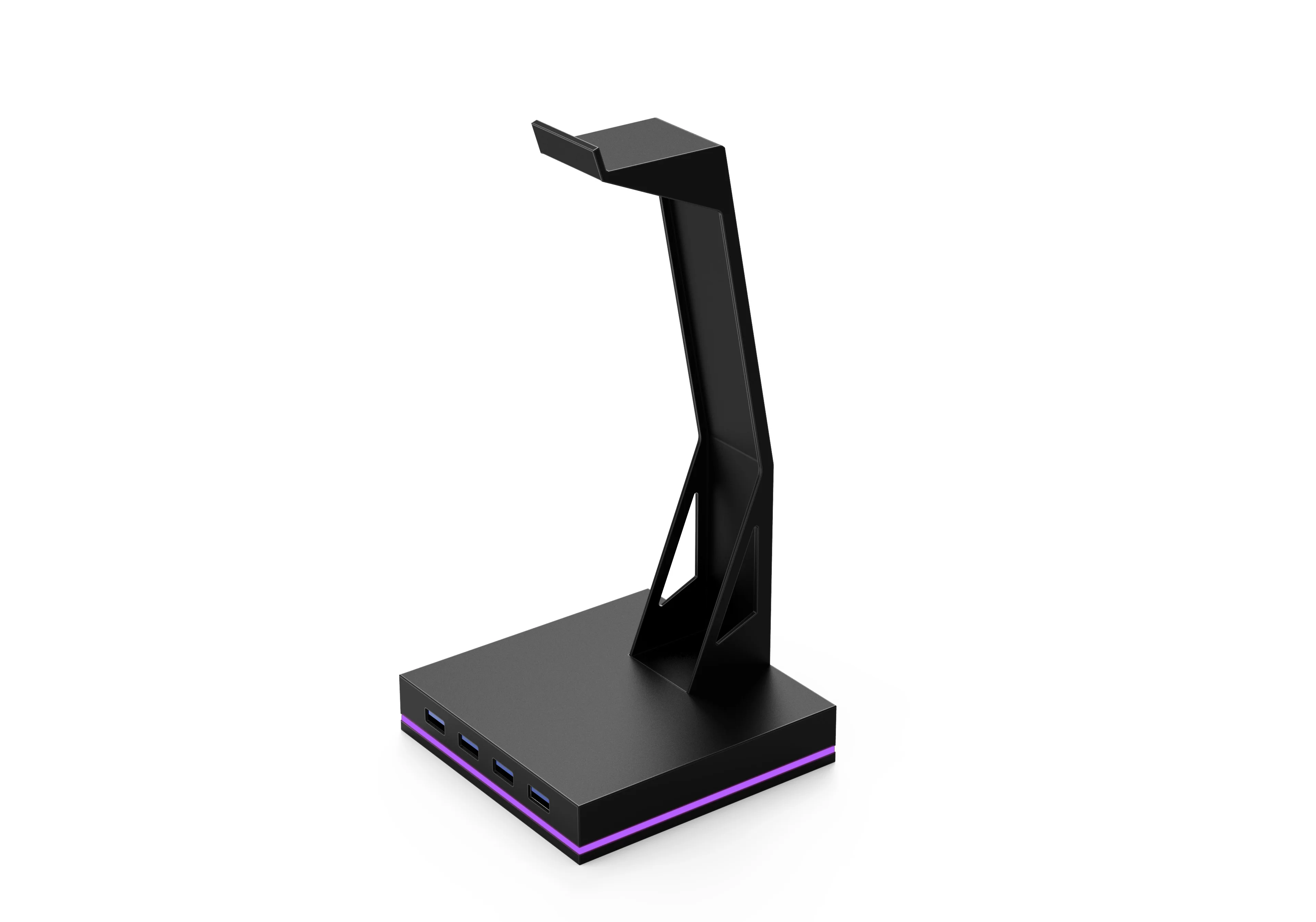 KINGSTAR 4 ports usb 2.0 hub RGB led light game Backlit Gaming Headphone Stand Headset