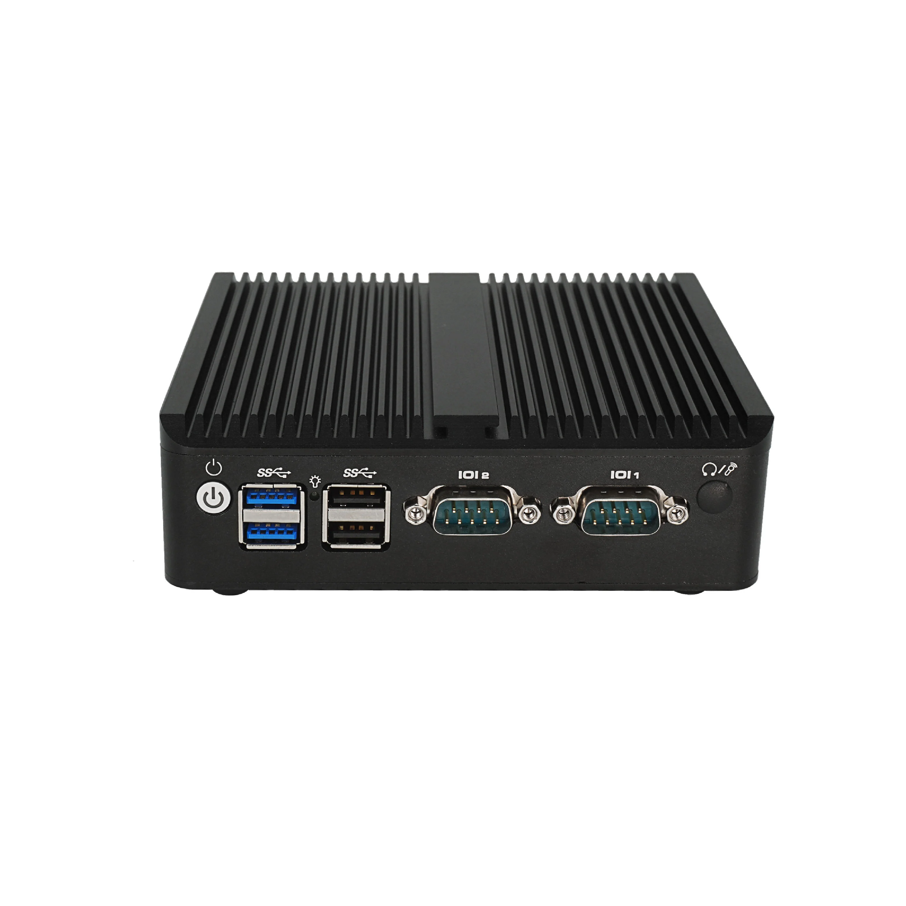 Fanless Industrial PC Firewall J4125 J6412 N100 4 Lan Dual Com Port Network Appliance X86 Pfsense Firewall Mini PC