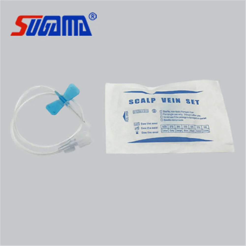 scalp vein set luer adapter tube holder safety 23g with CE ISO certificate