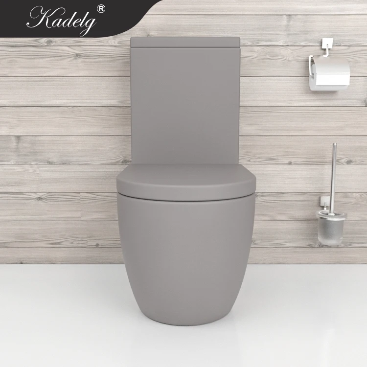 Modern Sanitary Ware Wc Toilet Set Bathroom Toilet Bowl Two piece Matt Grey Toilet