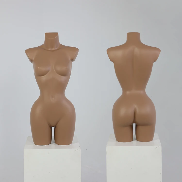 Customized half body torso mannequin curvy female mannequin