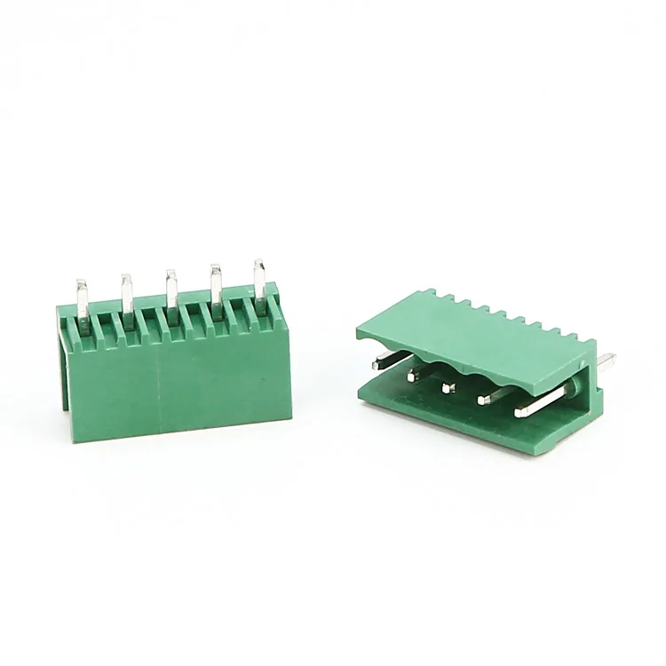 ZBHT508V ZBHT508R pitch 5.08 vertical angle 45 degree female male socket pcb pluggabble terminal block