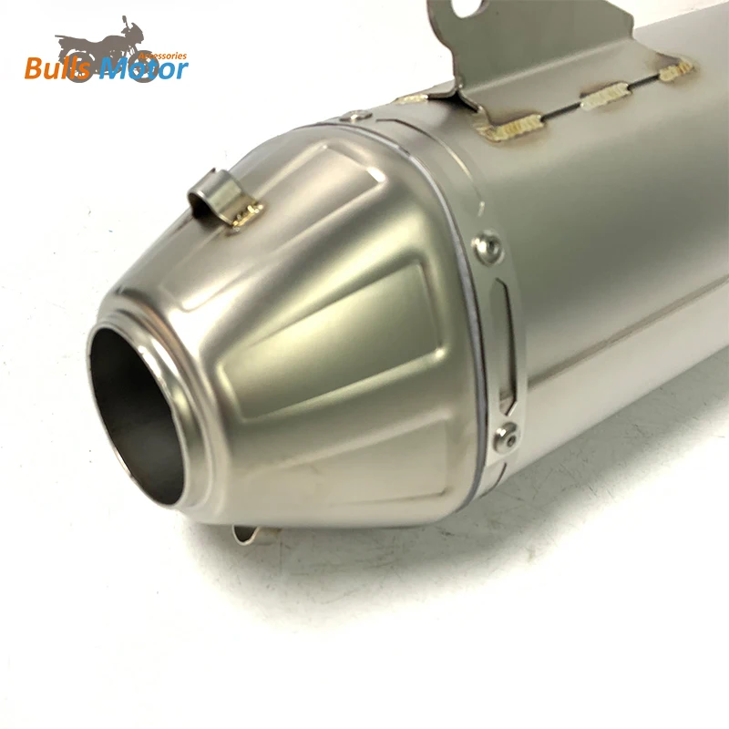 stainless steel universal motorcycle exhaust muffler titanium color/bule color moto escape exhaust system 51mm