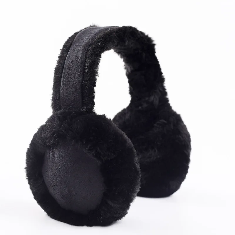 Winter Unisex Natural Wool Ear Cover Soft Genuine Sheepskin Fur Ear Muffs Real Sheep Fur Ear protection