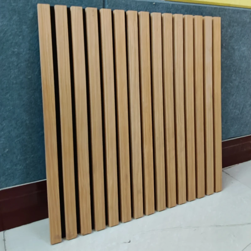 whole sale price soundproofing acoustic panel high density wood slat polyester fiber acoustic wall panels