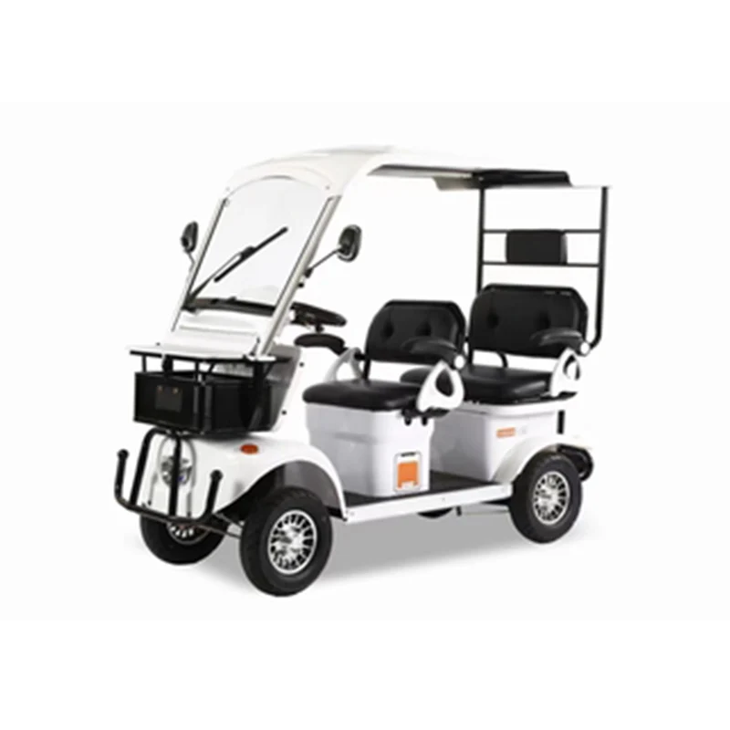 650W Chinese 2 seats 4 wheeled electric sightseeing car/family use quadricycle Passenger And Cargo Adult