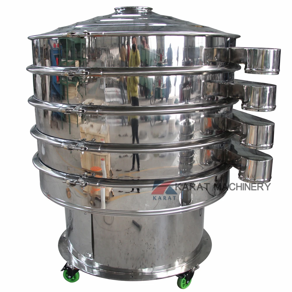 Five layers Pulp Vibrating Separator barley couscous rotary type screen sieve machine vibratory screening equipment