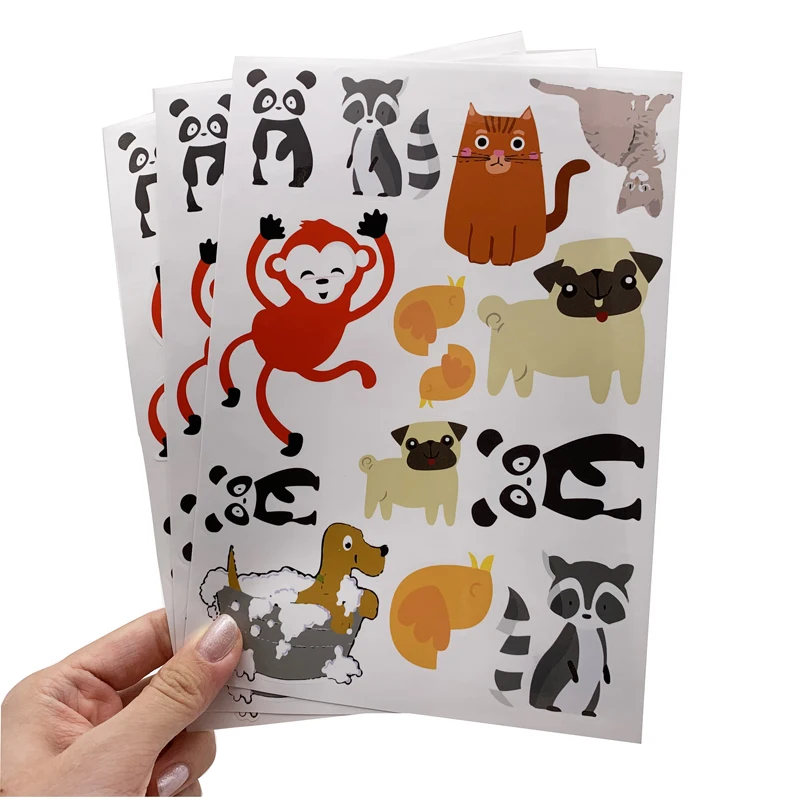  Пользовательский фестиваль Kiss Cut Sticker лист виниловый водонепроницаемый декоративный мультяшный