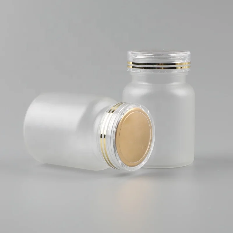 Hot Sale 60ml 120ml 150ml 250ml  frost matte PET Plastic Bottle  Empty  Medicine  Capsule Vitamin Bottle Plastic