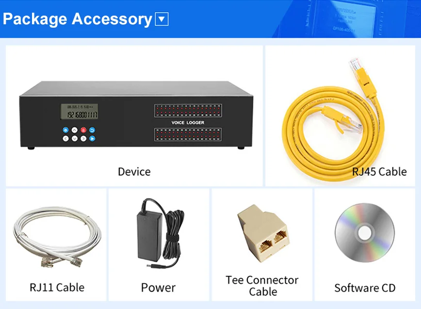 48CH Call Recorder | Landline Phone Recorder with CDR & SDK | Stand Alone Network Linux Customizable Voice Logger with 1TB HDD