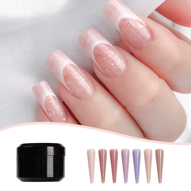 yidingcheng Sparkling Poligel Nail Supplies oem odm Private Label Glitter sequin hema free UV Nail builder Acrylic Poly Gel