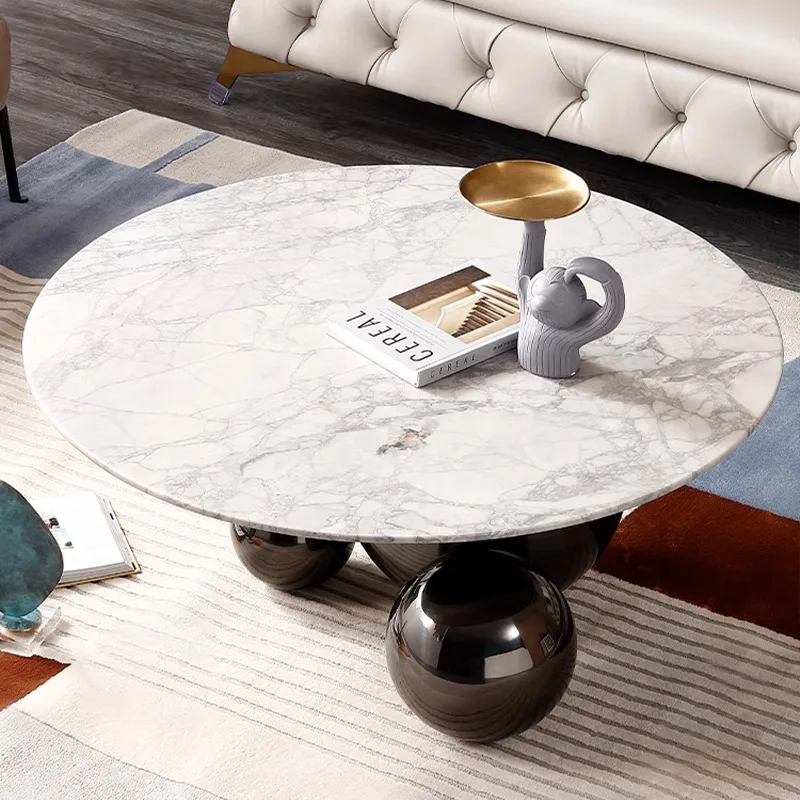 New three legs wood round table sofa center table living room furniture sets for under