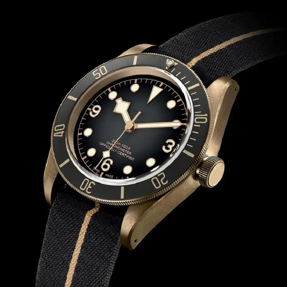 Wholesale custom low moq Luxury classical 20atm nh35 mechanical automatic diving diver cusn8 bronze luminous men watch for sale