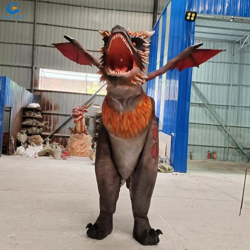 CCDC20 Life size walking dragon costume mascot animatronic dragon suit for adult