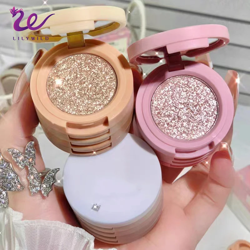 Factory Ready to Ship Pressed Powder 4 Color Matte Glitter Eyeshadow Vegan Matte Glitter Shadow Palette