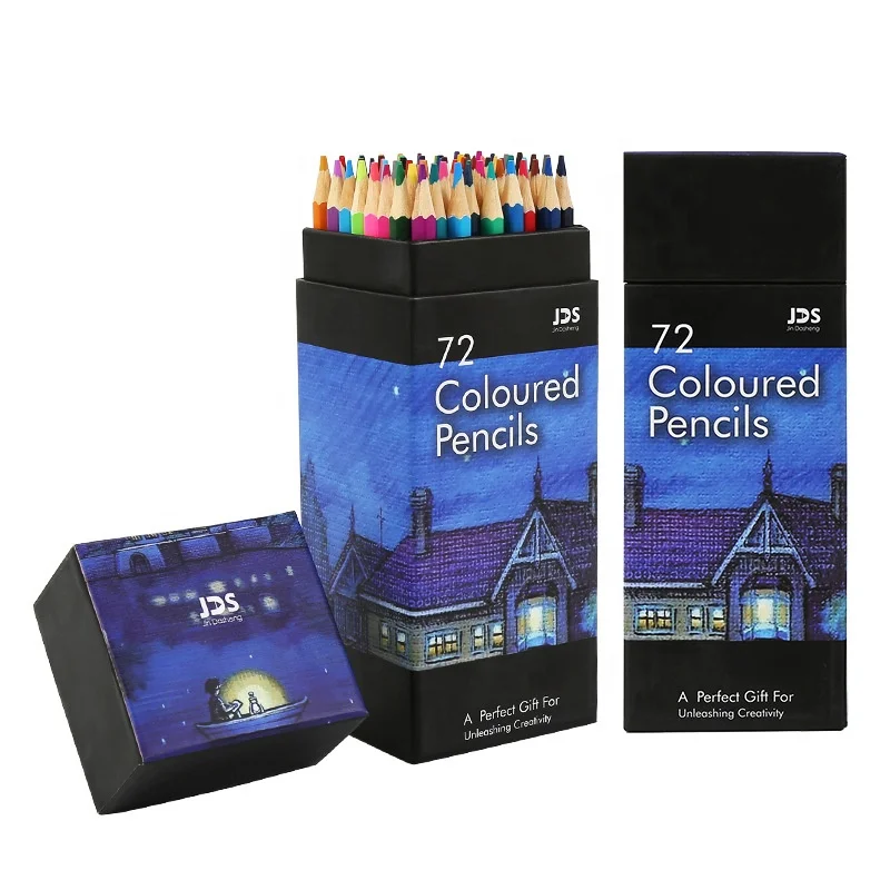 12/24/36/48/72 colors Bright Color Colored Pencil Set Wooden Handle With Color Box