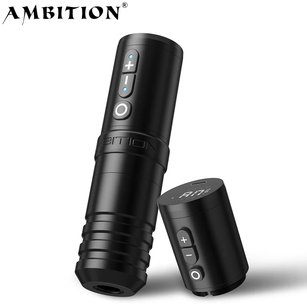 Амбициозная вспышка Макс 2400 мАч 4 мм ход мощный бесщеточный двигатель прямой привод стержень беспроводной татуировки ручка для боди-арта