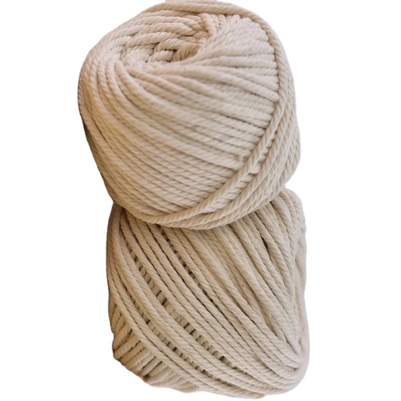 3mm colorful three-strand cotton rope DIY core-spun braided rope decorative lanyard