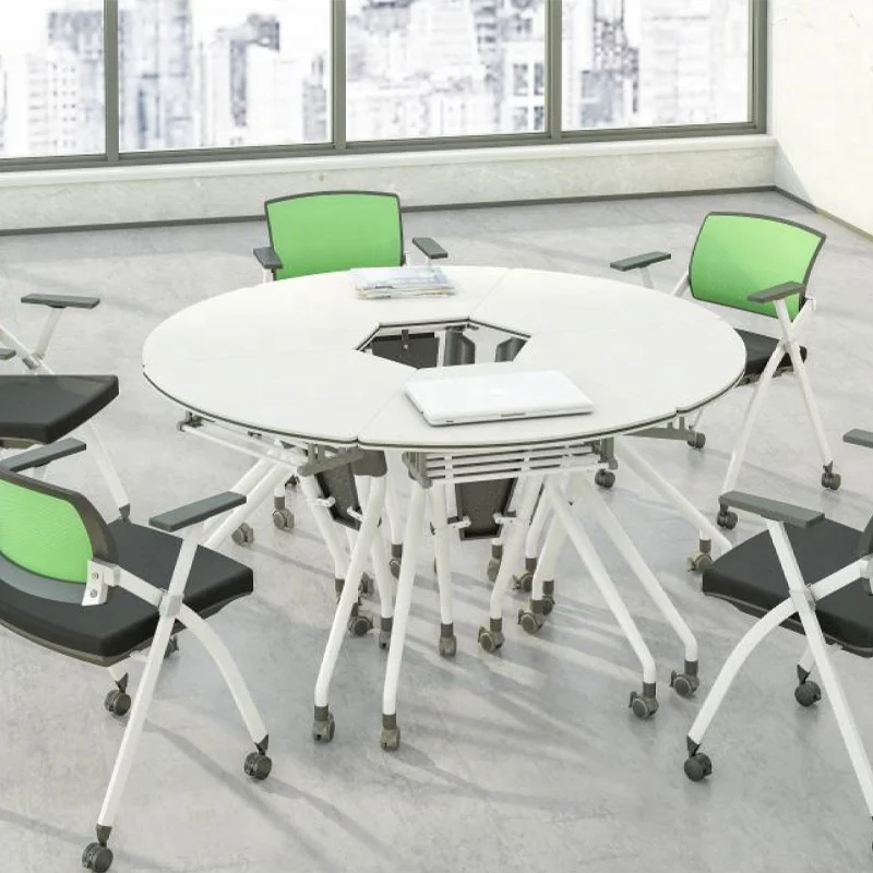 Conference Room Rectangular Meeting Desk Mobile Training Chair Table