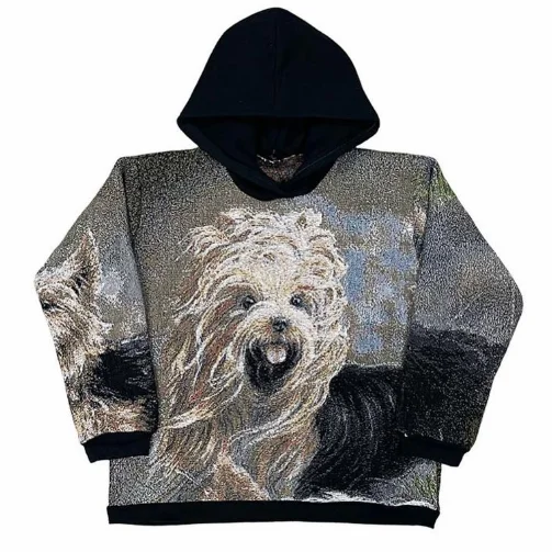 Quick Customize Custom tapestry hoodie sweatshirts new design high street patchwork tapestry cotton hoodies