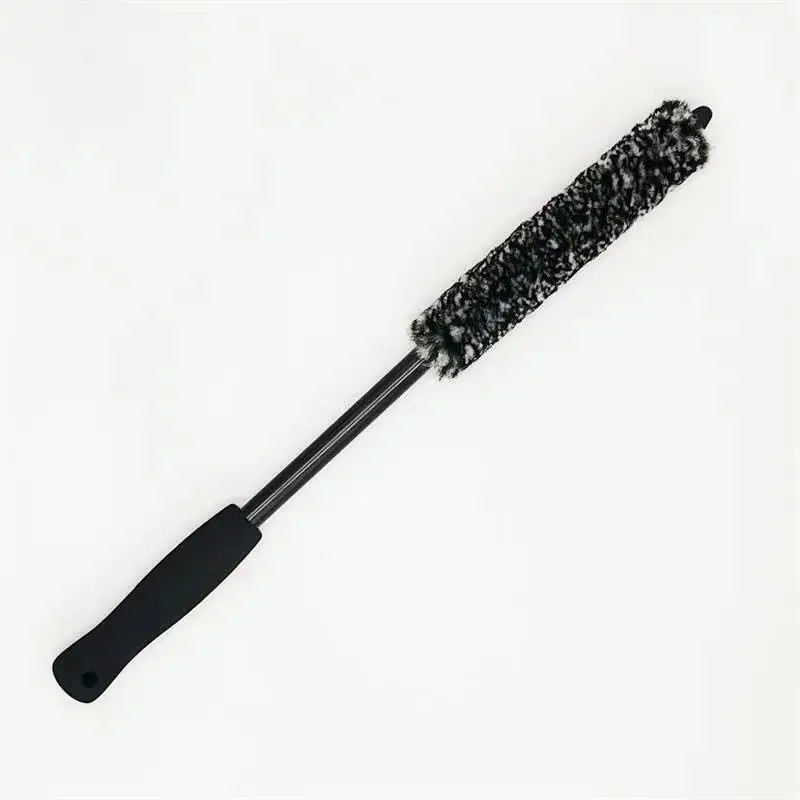 Hot Selling Black White Microfiber Wheel Brush Kit Tire Long Reach Bendable Car Wash Wheel Brushes Cleaning Detail Brush
