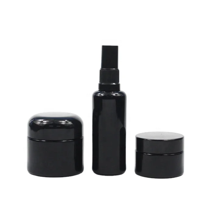 Empty Violet Black Frosted Glass Bottle For Essential Oil Hair Oil Bottles 30Ml Glass Dropper Bottles Essens Care Lotion Rubber