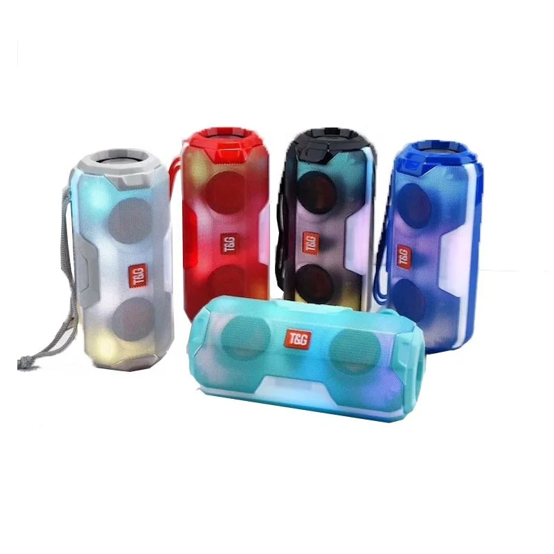 New 10W Wireless Portable Speaker Mini Sound Box With Led Light Tg143 Support TF fm Subwoofer Speakers China Manufacturer