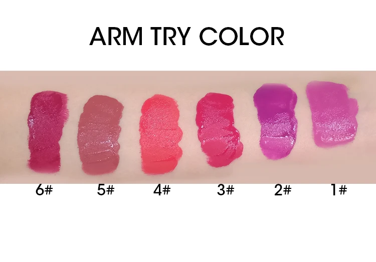 Matte Liquid Lipstick 6pcs Set Multi Colors Lip Gloss Non-Stick Gift Box Girls Women Make Up Gift Set Long Lasting Lip Sticks