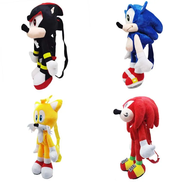 sonic backpack the hedgeho 45cm sonic school bag Plush  Doll Figure Plush Toy for kids
