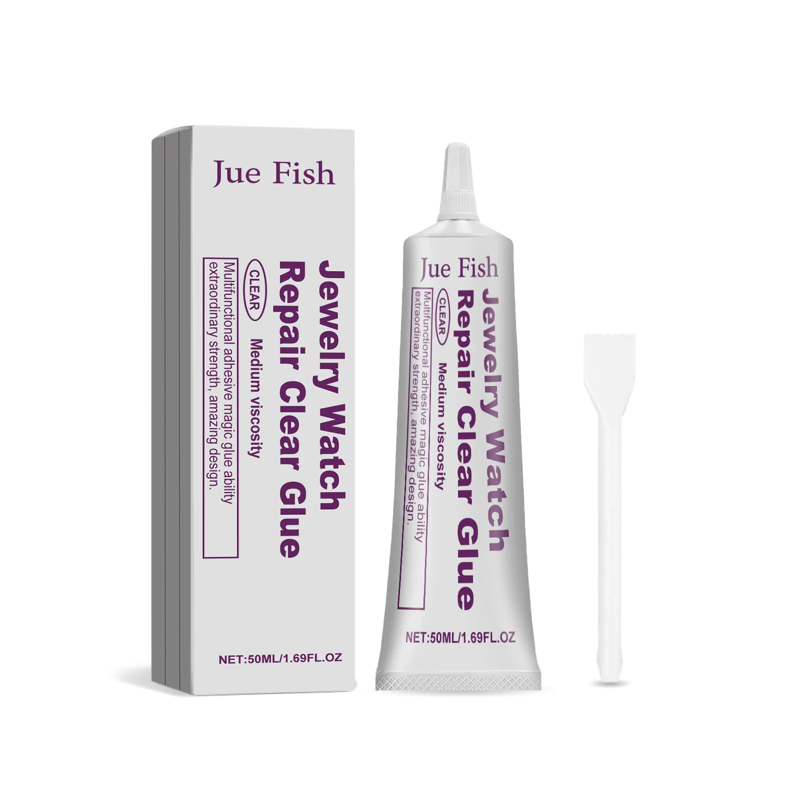 New Jue Fish seamless waterproof adhesive multifunctional jewelry watch repair transparent adhesive