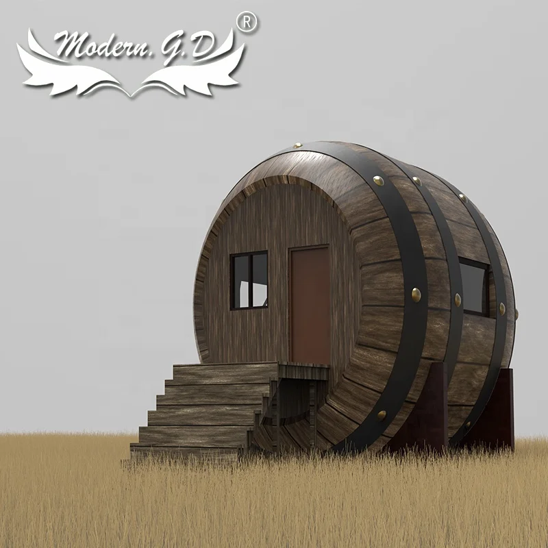 Outdoor Use Barrel EPS Barrel House Sauna Dome Houses Container Houses Graphite Expandable Polystyrene Modern 3D Model Design