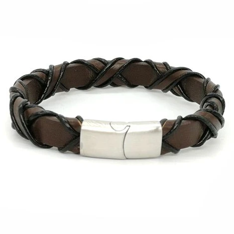 Оптовая продажа Нержавеющая сталь ювелирные изделия для окружения крест оплетка мужской браслет