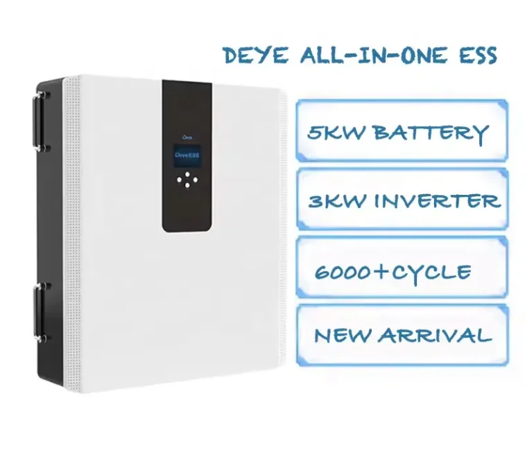 2024 New Deye RW-F5.3-2H3 Wall Mounted 5.3kWh Low Voltage LiFePO4 Battery Home ESS All in One Inverter and Lithium Battery Set