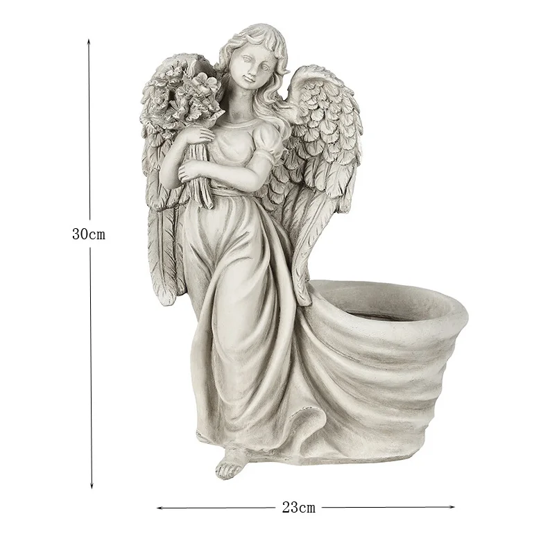 Factory handmade Garden Decoration Angel Sculpture ornament Balcony Flower pot Creative outdoor decor Resin Crafts gift