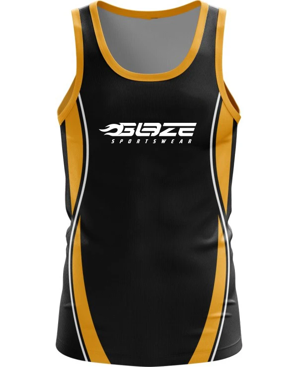 Custom Mens Quick Dry Running Wear Running sleeveless Shirt Racer Back Running Singlet