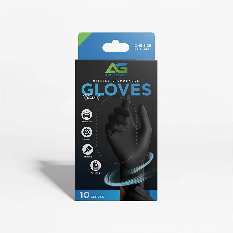 Premium Quality Black Nitrile Gloves with Superior Elasticity for Enhanced Tactile Sensitivity