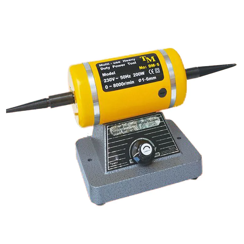 TMDM-5 Double Head Bench Cloth Wheel Polishing Machine 200W Stepless Speed Regulation Bench Lathe Buffing Jewelry Polisher